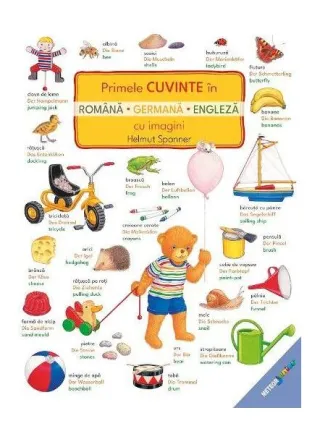 Primele cuvinte în română, germană, engleză cu imagini