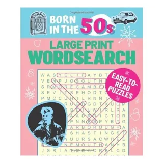 BORN IN THE 50S LARGE PRINT WORDSEARCH