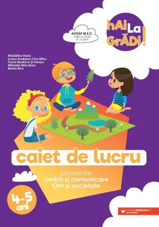 Limbă și comunicare | Om și societate - caiet de lucru pentru 4-5 ani