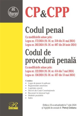 Codul penal. Codul de procedură penală