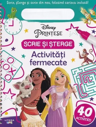 Disney Prințese. Scrie și șterge. Activități fermecate