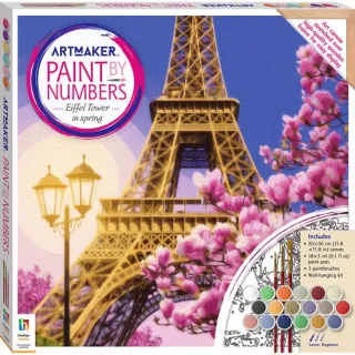 Art Maker Paint by Numbers Canvas Eiffel Tower in Spring
