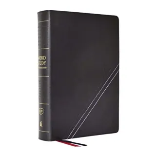 KJV, Word Study Reference Bible, Bonded Leather, Black, Red Letter, Comfort Print