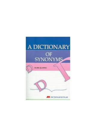 A dictionary of synonyms