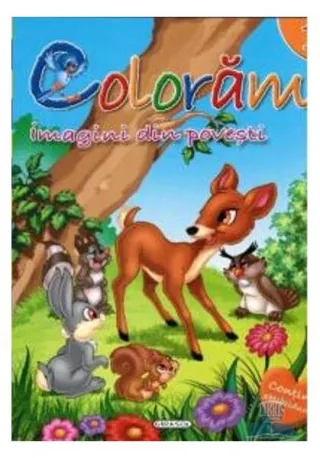 Colorăm 1: Imagini din povești (Conține abțibilduri)