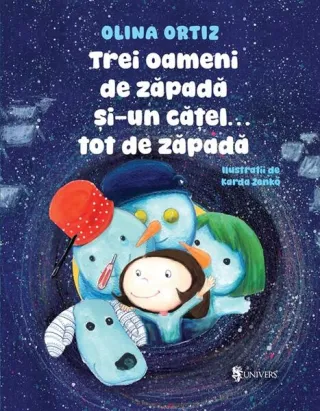 Trei oameni de zăpadă și-un cățel... tot de zăpadă