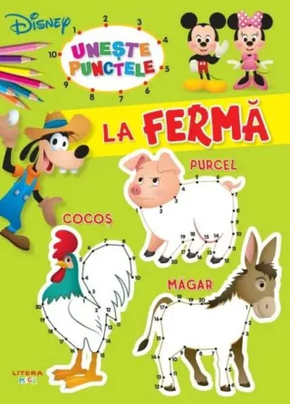 Disney Bebe. Unește punctele. La fermă