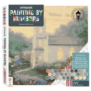 Artmaker Painting By Numbers Kit: Blossom Hill Church