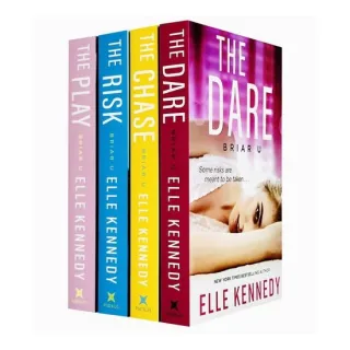 Briar U Series Books 1 - 4 Collection Set by Elle Kennedy (The Chase, The Risk, The Play & The Dare)