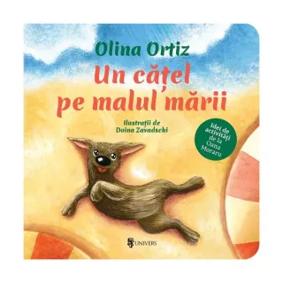 Un cățel pe malul mării