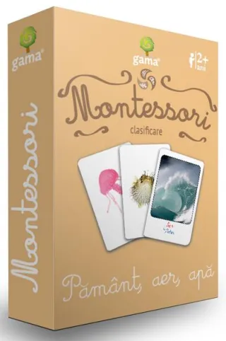 Pământ, aer, apă. Cărţi de joc Montessori