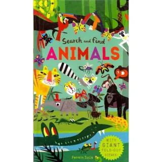Animals Search and Find with Giant Fold-Out Scenes