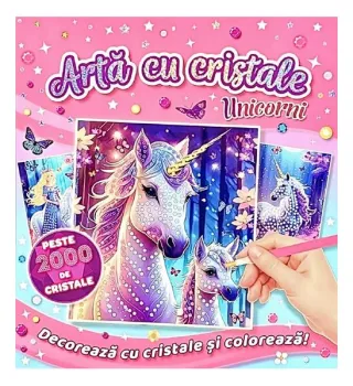 Artă cu cristale - Unicorni