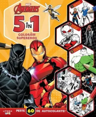 Disney. Marvel. Avengers. 5 în 1. Colorăm supereroii