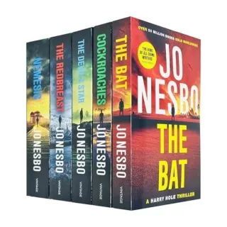 Harry Hole Series 1-5 Books Collection Set By Jo Nesbo (the Bat, Cockroaches, The Redbreast, Nemesis & The Devil's Star)