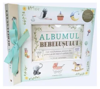 Albumul Bebelușului. Cele mai frumoase amintiri din primul an de viața al copilului meu (24 de cartonașe cu evenimente importante)