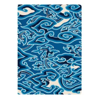 Blue Batik Clouds Hardcover Journal: Lined Noteboo(...)