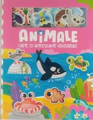 Animale. Carte cu autocolante senzoriale