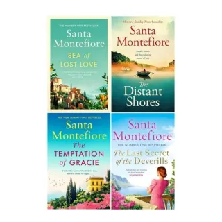 Santa Montefiore 4 Books Collection Set (The Distant Shores, Temptation of Gracie, Sea of Lost Love, Last Secret of the Deverills)