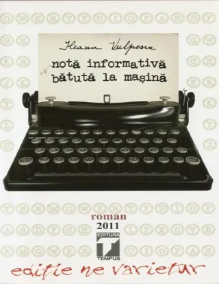 Notă informativă bătută la mașina