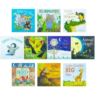A Day at the Zoo 10 Animal Stories Illustrated Picture Flats Book Collection