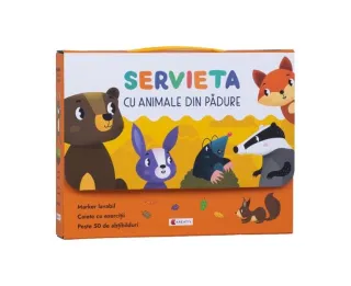 Servieta cu animale din pădure