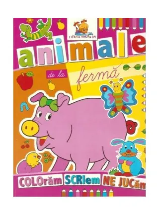 Animale de la fermă. Carte de colorat