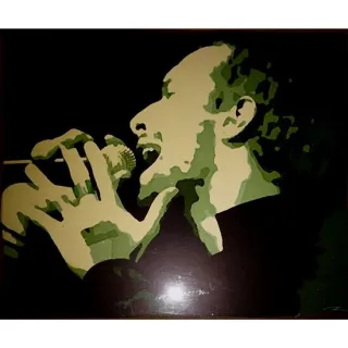 Board Music Chris Martin-Coldplay painted wood