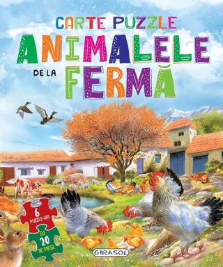 Carte puzzle. Animalele de la fermă