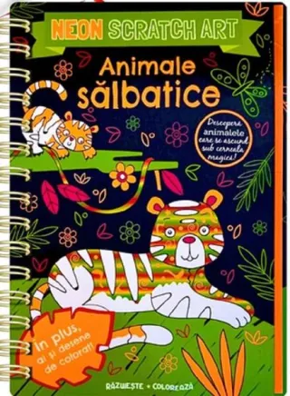 Animale sălbatice. Neon Scratch Art