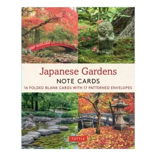 JAPANESE GARDENS 16 NOTE CARDS.