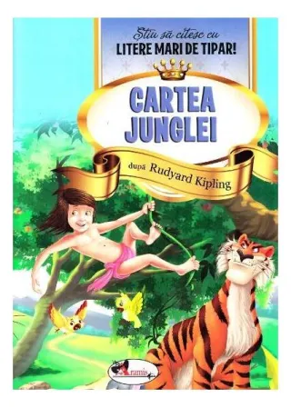 Cartea Junglei - Știu să citesc cu litere mari de tipar
