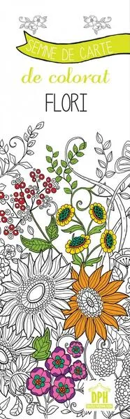 Semne de carte de colorat. Flori