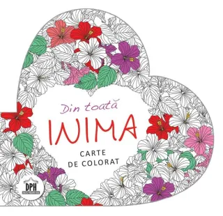 Carte de colorat. Din toată inima