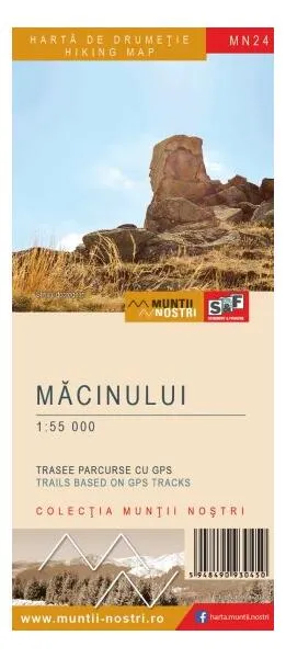 Munții Măcinului. Hartă de drumeție
