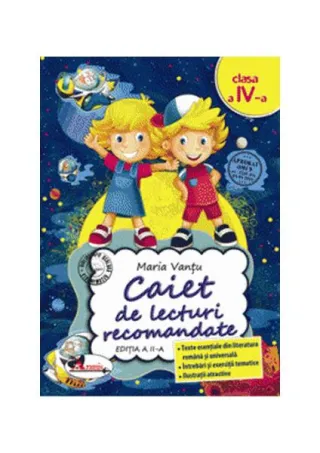 Caiet de lecturi recomandate Clasa a IV-a