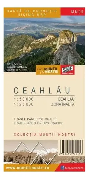 Masivului Ceahlău - Hartă de drumeție