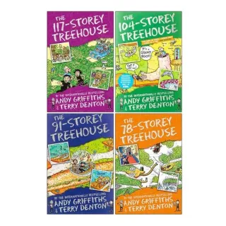 The Treehouse Storey Books 6 - 9 Collection Set by Andy Griffiths & Terry Denton (117-Storey Treehouse, 104-Storey Treehouse, The 91-Storey Treehouse, The 78-Storey Treehouse)