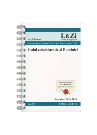 Codul administrativ al României. Cod 817. Actualizat la 30.04.2026
