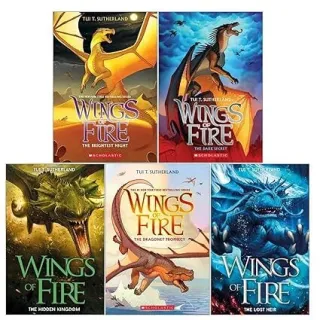 Wings Of Fire Series 5 Books Collection Set (Books 1-5) by Tui T. Sutherland