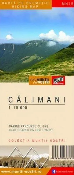 Munții Călimani - Hartă de drumeție