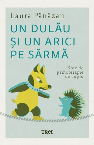 Un dulău și un arici pe sârmă