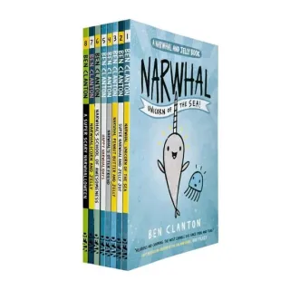 Narwhal and Jelly Series 8 Books Collection Set (Narwhal: Unicorn of the Sea!, Super Narwhal and Jelly Jolt, Peanut Butter and Jelly, Narwhal's Otter Friend, Happy Narwhalidays & 3 More)