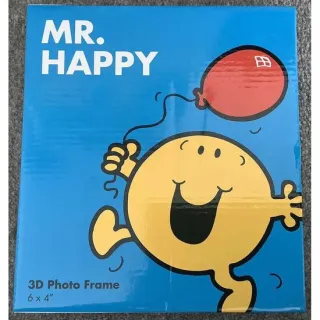 Mr Happy 3d Photo Frame - Blue