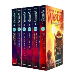 Warriors Cat A Vision of Shadows Series Books 1 - 6 Series 5 Collection Set By Erin Hunter (Apprentice's Quest, Thunder and Shadow, Shattered Sky, Darkest Night, River of Fire & Raging Storm)