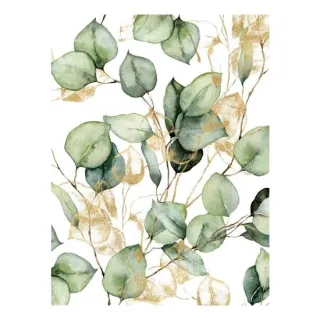 Greenery And Gold Lined Journal