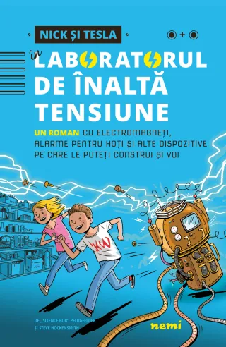 Nick și Tesla în laboratorul de înaltă tensiune