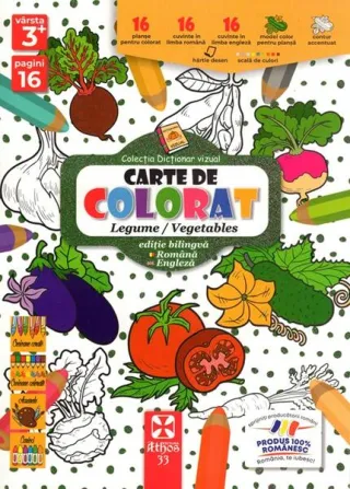 Carte de colorat: Legume / Vegetables