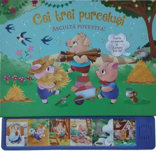 Cei trei purceluși: ascultă povestea + pop-up