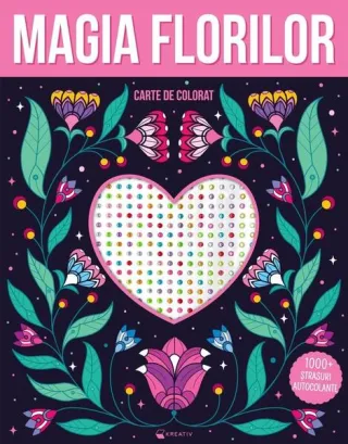 Magia florilor – 1000 ștrasuri autocolante